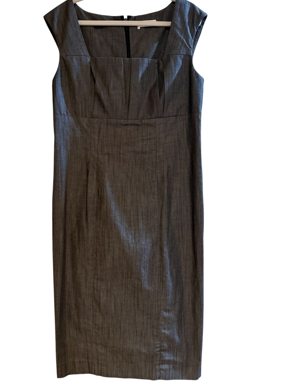 Calvin Klein Charcoal Sheath Dress - Dark Gray Size 6 est.